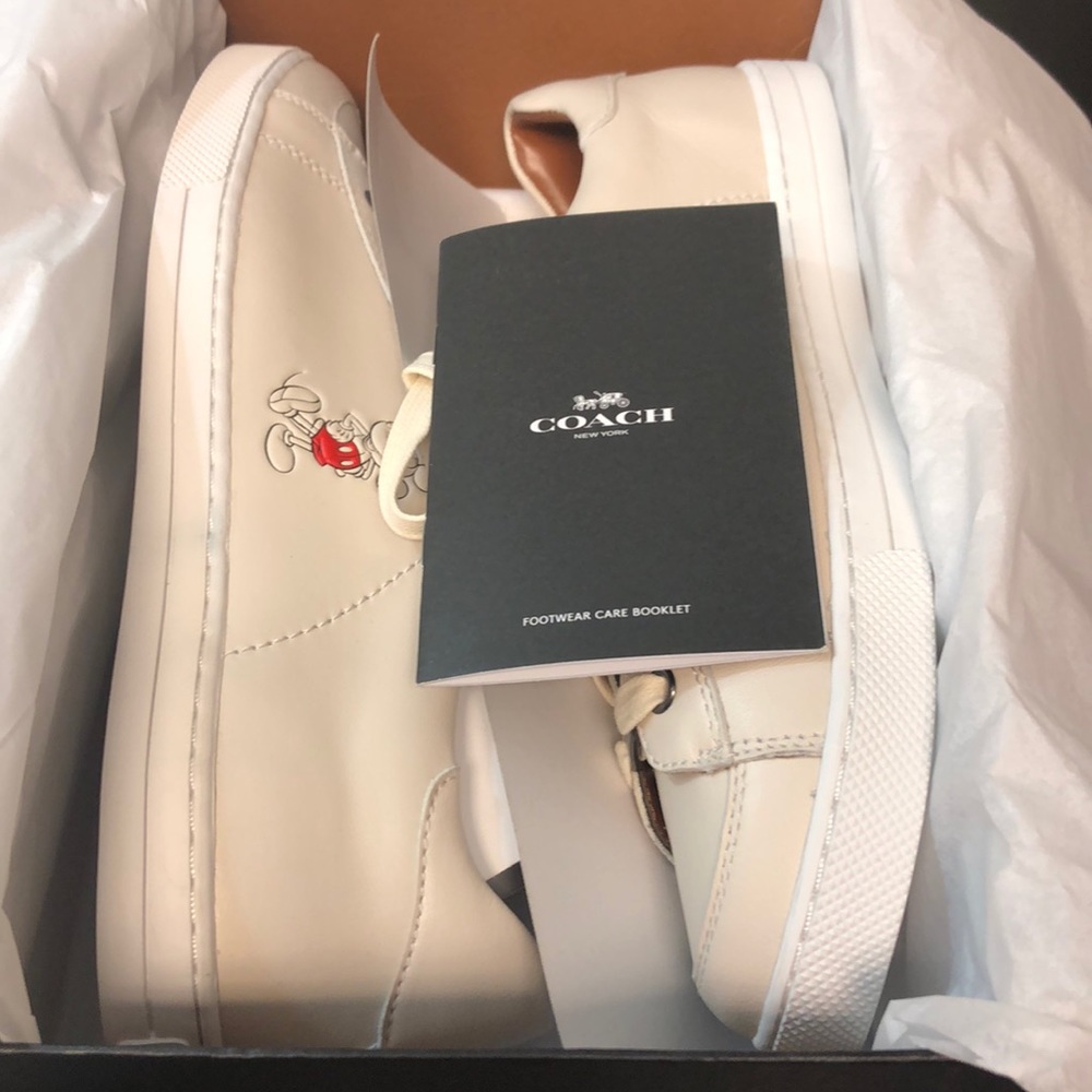 Limited COACH Mickey Mouse Leather Sneakers!